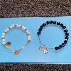 Black and white alex and ani bracelets